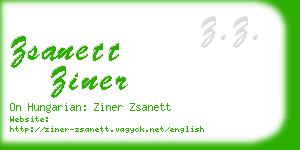 zsanett ziner business card